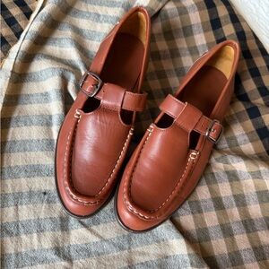 Everlane Brown Leather Mary-Jane Loafers